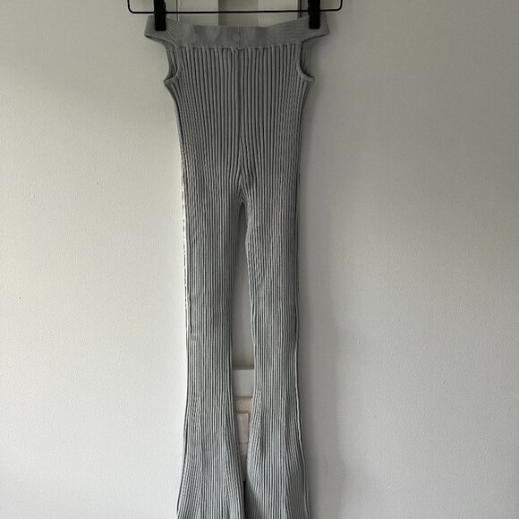 Live The Process Ribbed Flare Cutout Leggings - Gray - Size S - Picture 3 of 8